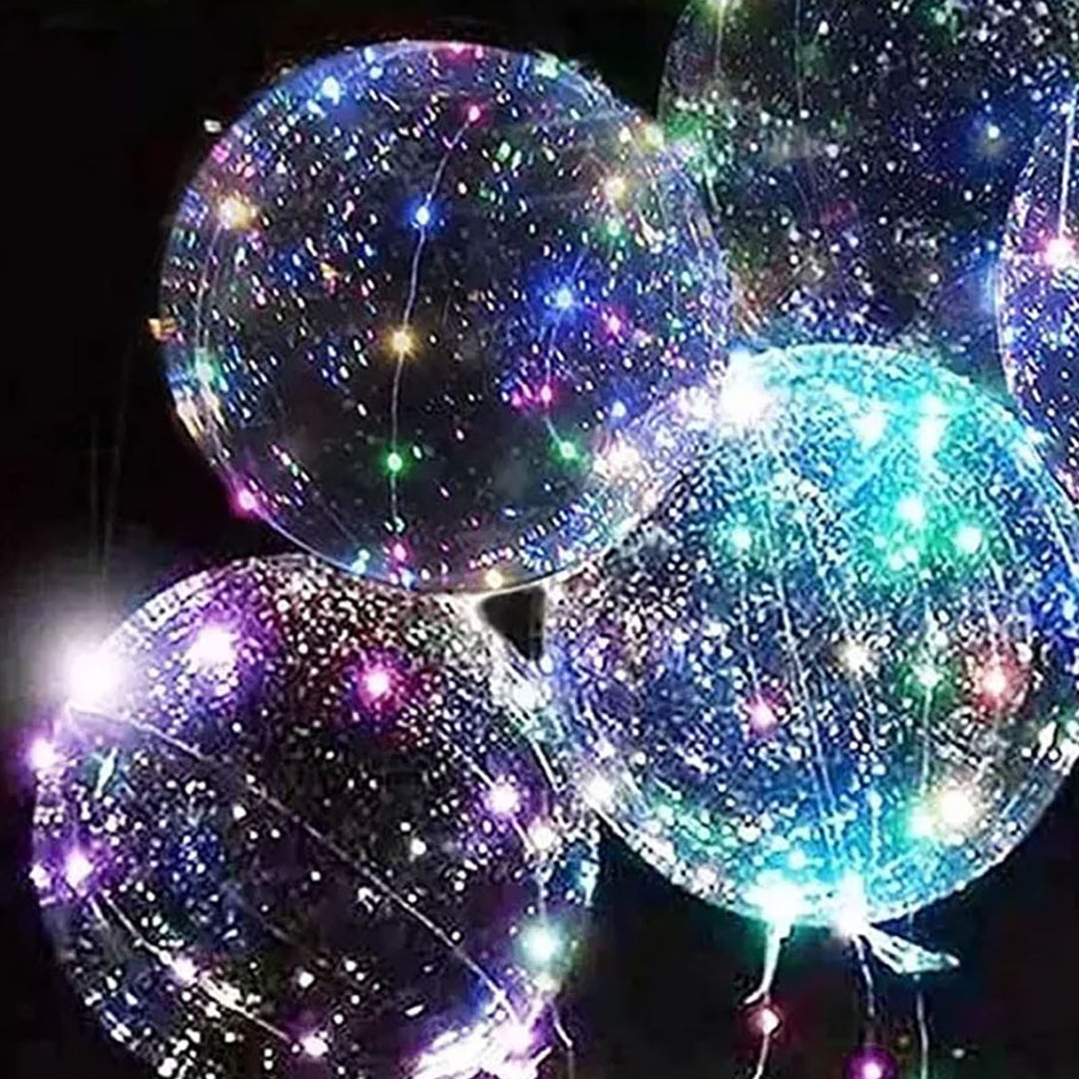 10pcs Luminous Balloon Thickened Explosion Proof Reusable Clear Light Up Balloon for Party Wedding 36 Inch