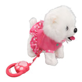 Electronic Plush Dog Interactive Puppy Singing Walking Toy with Remote Control Leash Kids Toddler Birthday Gifts Pink