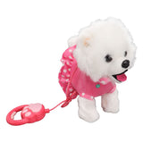 Electronic Plush Dog Interactive Puppy Singing Walking Toy with Remote Control Leash Kids Toddler Birthday Gifts Pink - 45-Degree Angle
