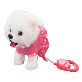 Electronic Plush Dog Interactive Puppy Singing Walking Toy with Remote Control Leash Kids Toddler Birthday Gifts Pink - Rear View