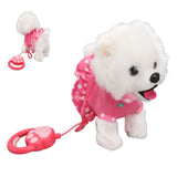 Electronic Plush Dog Interactive Puppy Singing Walking Toy with Remote Control Leash Kids Toddler Birthday Gifts Pink