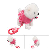 Electronic Plush Dog Interactive Puppy Singing Walking Toy with Remote Control Leash Kids Toddler Birthday Gifts Pink