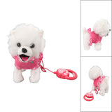 Electronic Plush Dog Interactive Puppy Singing Walking Toy with Remote Control Leash Kids Toddler Birthday Gifts Pink