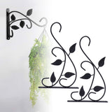 2pcs Hanging Plant Bracket Heavy Duty Rust Resistant Durable Iron Art Outdoor Planter Hanger Hooks Black - Extra Image