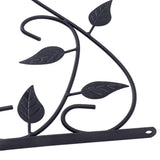 2pcs Hanging Plant Bracket Heavy Duty Rust Resistant Durable Iron Art Outdoor Planter Hanger Hooks Black