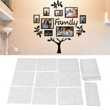 3D Tree Wall Stickers Family Tree Wall Decor Acrylic 3D DIY Mirror Stickers for Living Room Bedroom Sofa Office 117x119cm Black Medium - Extra Image