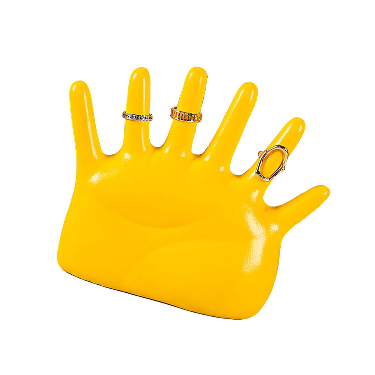Ring Hand Holder All Round Display Fade Resistant Exquisite Hand Jewelry Display Stand for Bracelets Watches Yellow