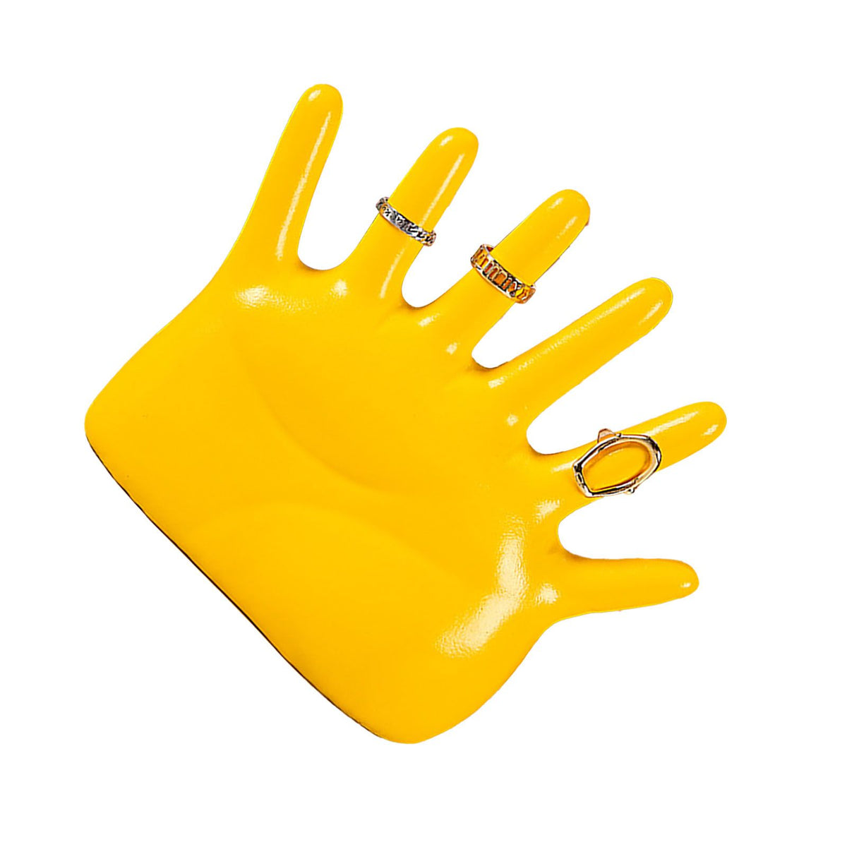 Ring Hand Holder All Round Display Fade Resistant Exquisite Hand Jewelry Display Stand for Bracelets Watches Yellow
