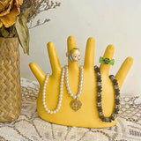Ring Hand Holder All Round Display Fade Resistant Exquisite Hand Jewelry Display Stand for Bracelets Watches Yellow
