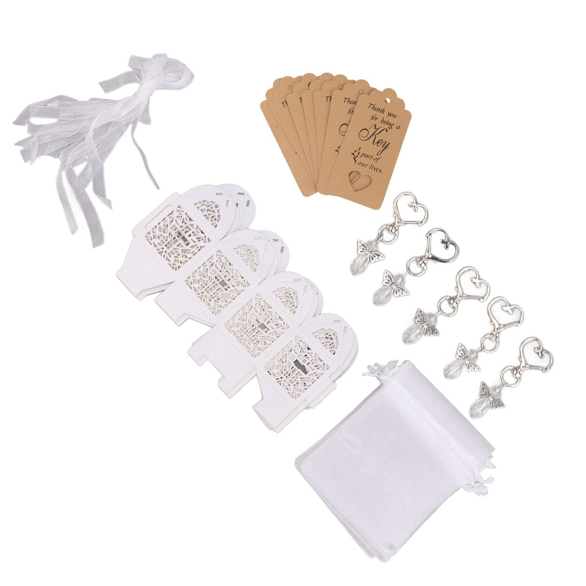 24Pcs Angel Favor Keychains Cute Angel Guest Return Gifts Baby Shower Favors for Wedding Party
