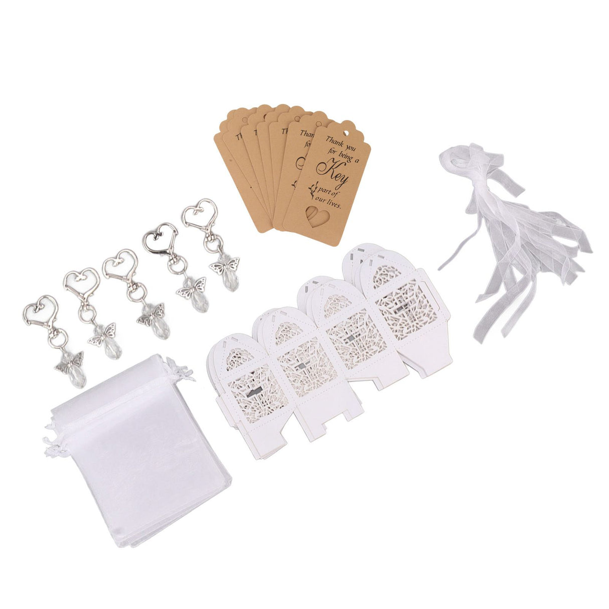 24Pcs Angel Favor Keychains Cute Angel Guest Return Gifts Baby Shower Favors for Wedding Party