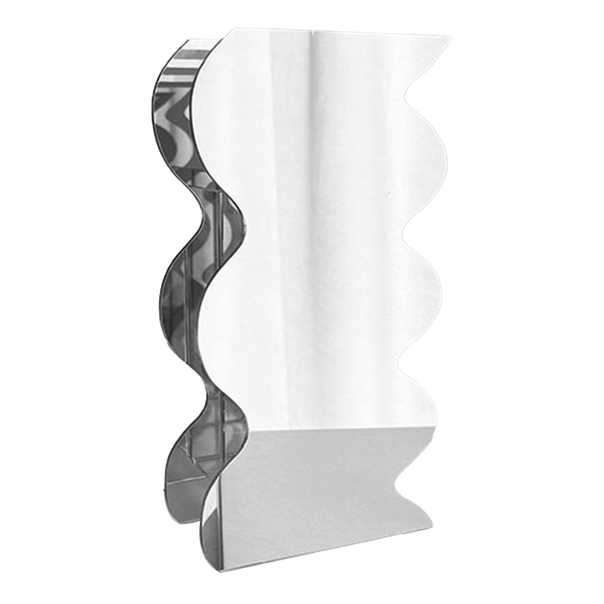 Flower Vase Modern Acrylic Decorative Unique Wavy Shape Vase for Bedroom Living Room Table Mirror