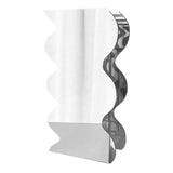 Flower Vase Modern Acrylic Decorative Unique Wavy Shape Vase for Bedroom Living Room Table Mirror - Front View