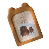 Ins Cute Cartoon Creative Photo Frame 7 Inch Picture Frame Office Desktop Decoration Kindergarten Wall Decoration Brown Bear - Side View