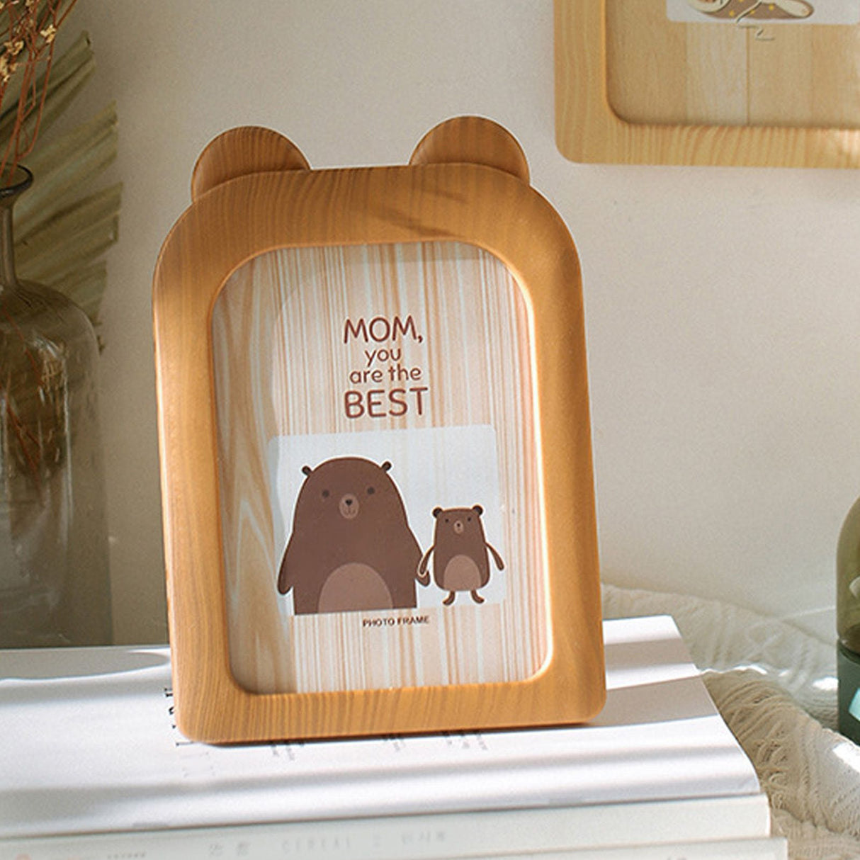 Ins Cute Cartoon Creative Photo Frame 7 Inch Picture Frame Office Desktop Decoration Kindergarten Wall Decoration Brown Bear