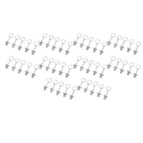 50 Pcs Angel Pendant Keychain Zinc Alloy Silver Vintage Exquisite Auspicious Meaning Guardian Angel Key Ring - Close-Up Angle