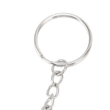 50 Pcs Angel Pendant Keychain Zinc Alloy Silver Vintage Exquisite Auspicious Meaning Guardian Angel Key Ring - Extra Image