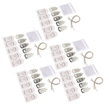 24 Set Baby Bottle Opener Zinc Alloy Cute Baby Bottle Shaped Bottle Opener Baby Shower Return Gift for Baby Shower Party Silver - Side View