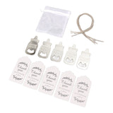 24 Set Baby Bottle Opener Zinc Alloy Cute Baby Bottle Shaped Bottle Opener Baby Shower Return Gift for Baby Shower Party Silver - Extra Image