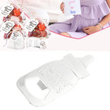 24 Set Baby Bottle Opener Zinc Alloy Cute Baby Bottle Shaped Bottle Opener Baby Shower Return Gift for Baby Shower Party Silver - Extra Image