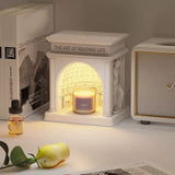 Candle Warmer Lamp Dimmable Decorative Palace Building Design Aroma Candle Melting Light for Bedroom CN Plug Candle Melting Lamp