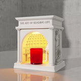 Candle Warmer Lamp Dimmable Decorative Palace Building Design Aroma Candle Melting Light for Bedroom CN Plug Candle Melting Lamp