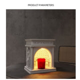Candle Warmer Lamp Dimmable Decorative Palace Building Design Aroma Candle Melting Light for Bedroom CN Plug Candle Melting Lamp - Extra Image