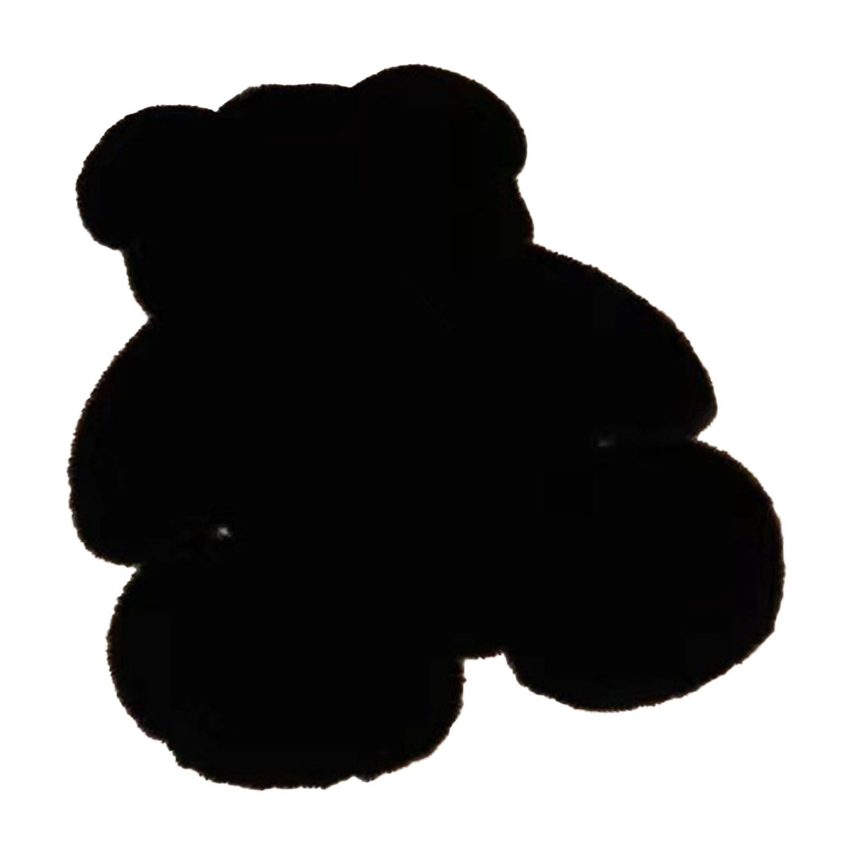 Cute Bedroom Rug Soft Bear Shaped Shaggy Floor Mat for Kids Teen Girls Room Floor Living Room Black 45x60