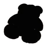 Cute Bedroom Rug Soft Bear Shaped Shaggy Floor Mat for Kids Teen Girls Room Floor Living Room Black 45x60 - Top-Down View