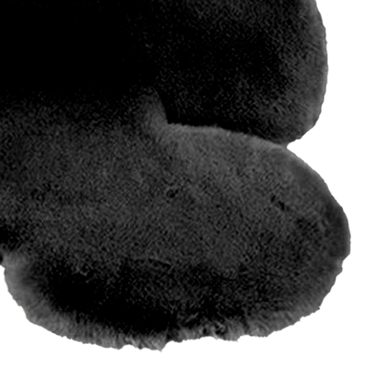 Cute Bedroom Rug Soft Bear Shaped Shaggy Floor Mat for Kids Teen Girls Room Floor Living Room Black 45x60
