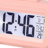 Electronic Clock Cute Cartoon LED Screen Desktop Electronic Alarm Data Time Calendar Temperature Clock Pink Piggy