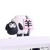 Electronic Clock Cute Cartoon LED Screen Desktop Electronic Alarm Data Time Calendar Temperature Clock White Sheep