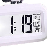 Electronic Clock Cute Cartoon LED Screen Desktop Electronic Alarm Data Time Calendar Temperature Clock White Sheep