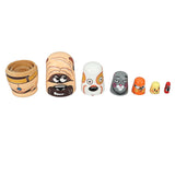 6PCS Dog Nesting Dolls Wooden Handmade Decorative Russian Nesting Doll Toy for Kids Christmas Birthday Wishing Gift - Front View