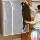 Super Large Transparent 3D Zipper Clothes Dust Cover Wardrobe Storage Bag Waterproof Dustproof Suit Coat Protector 120x100x50cm - Rear View