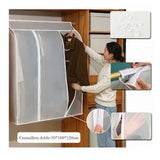 Super Large Transparent 3D Zipper Clothes Dust Cover Wardrobe Storage Bag Waterproof Dustproof Suit Coat Protector 120x100x50cm