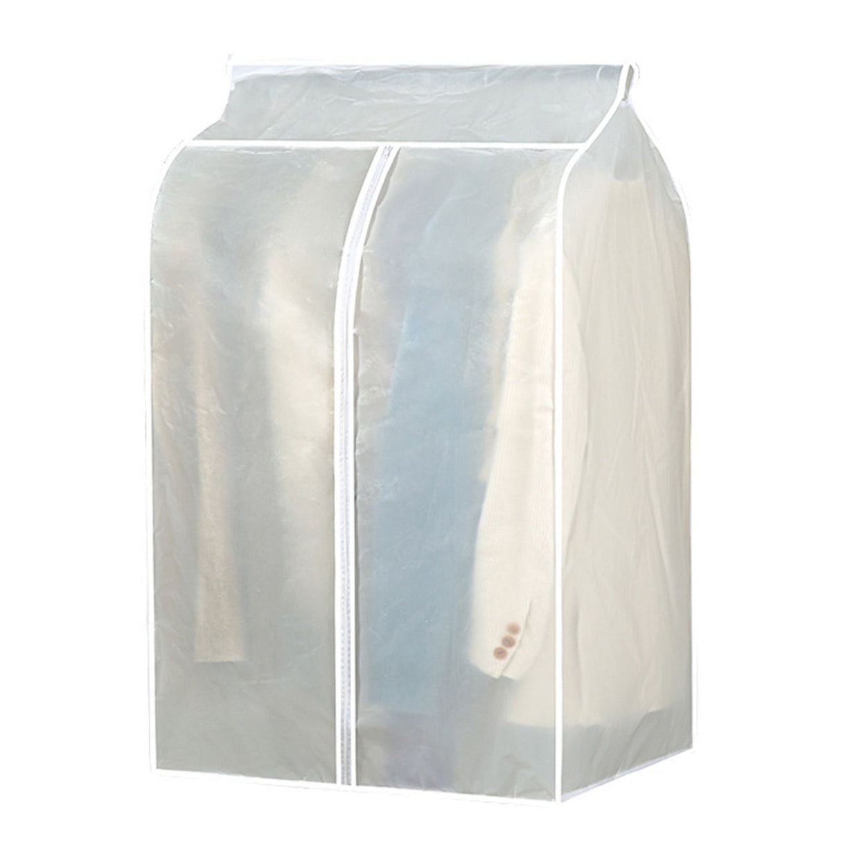 Super Large Transparent 3D Zipper Clothes Dust Cover Wardrobe Storage Bag Waterproof Dustproof Suit Coat Protector 120x100x50cm