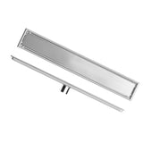 Rectangular Floor Drain Water Barrier Function Avoid Clogging Stainless Steel Shower Linear Drain for Kitchen Hotel - Side View