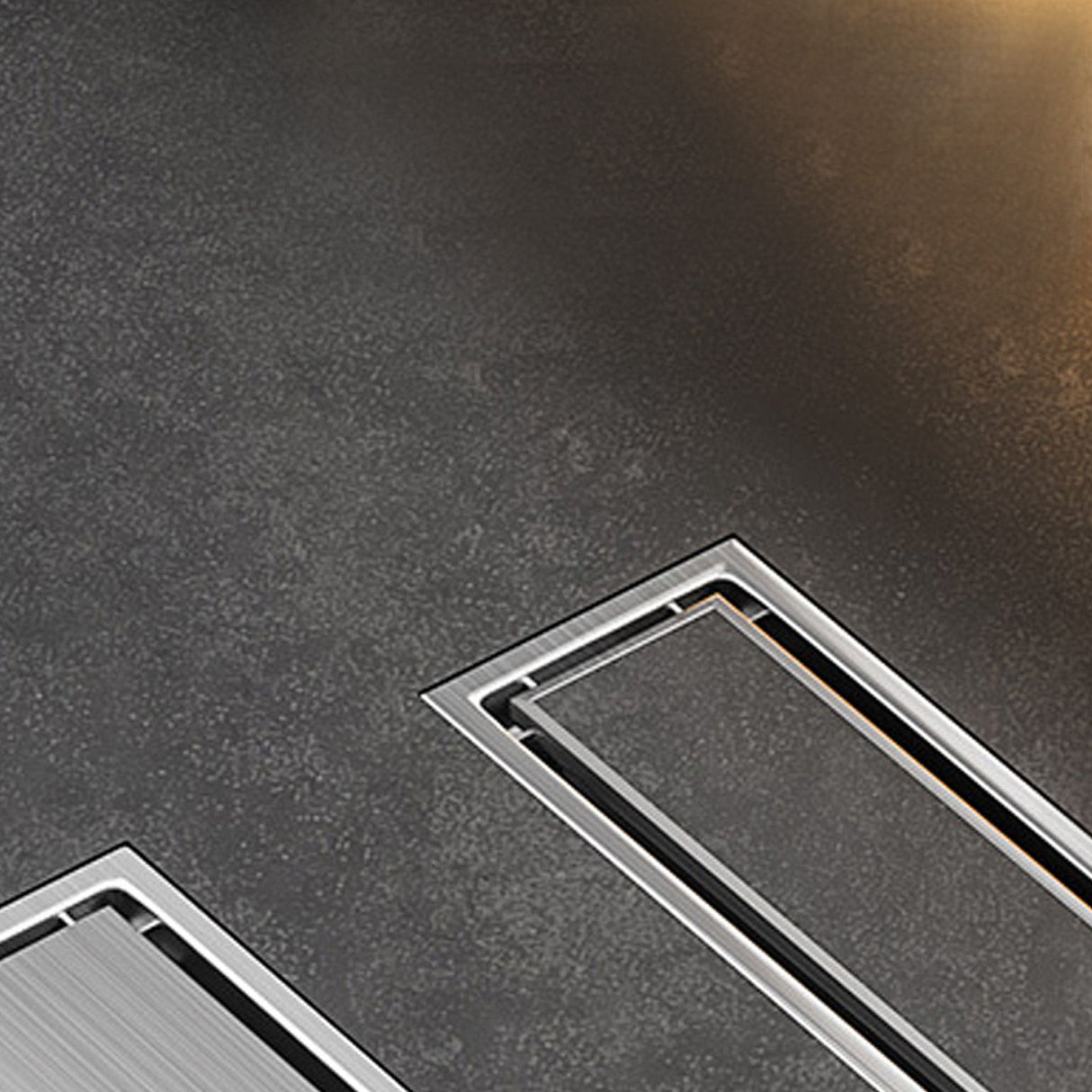 Rectangular Floor Drain Water Barrier Function Avoid Clogging Stainless Steel Shower Linear Drain for Kitchen Hotel