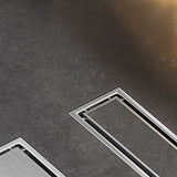 Rectangular Floor Drain Water Barrier Function Avoid Clogging Stainless Steel Shower Linear Drain for Kitchen Hotel