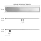 Rectangular Floor Drain Water Barrier Function Avoid Clogging Stainless Steel Shower Linear Drain for Kitchen Hotel - Extra Image