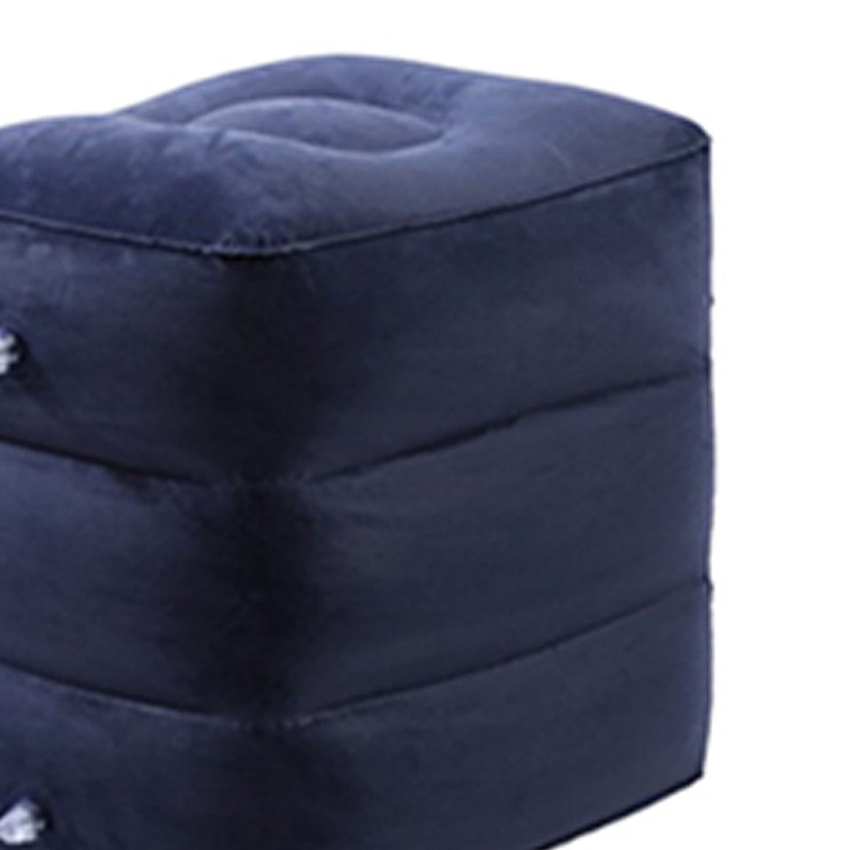 7pcs Inflatable Travel Foot Rest Pillow Height Adjustable 3 Layers Kids Airplane Bed for Airplane Car Bus Travel Navy Blue
