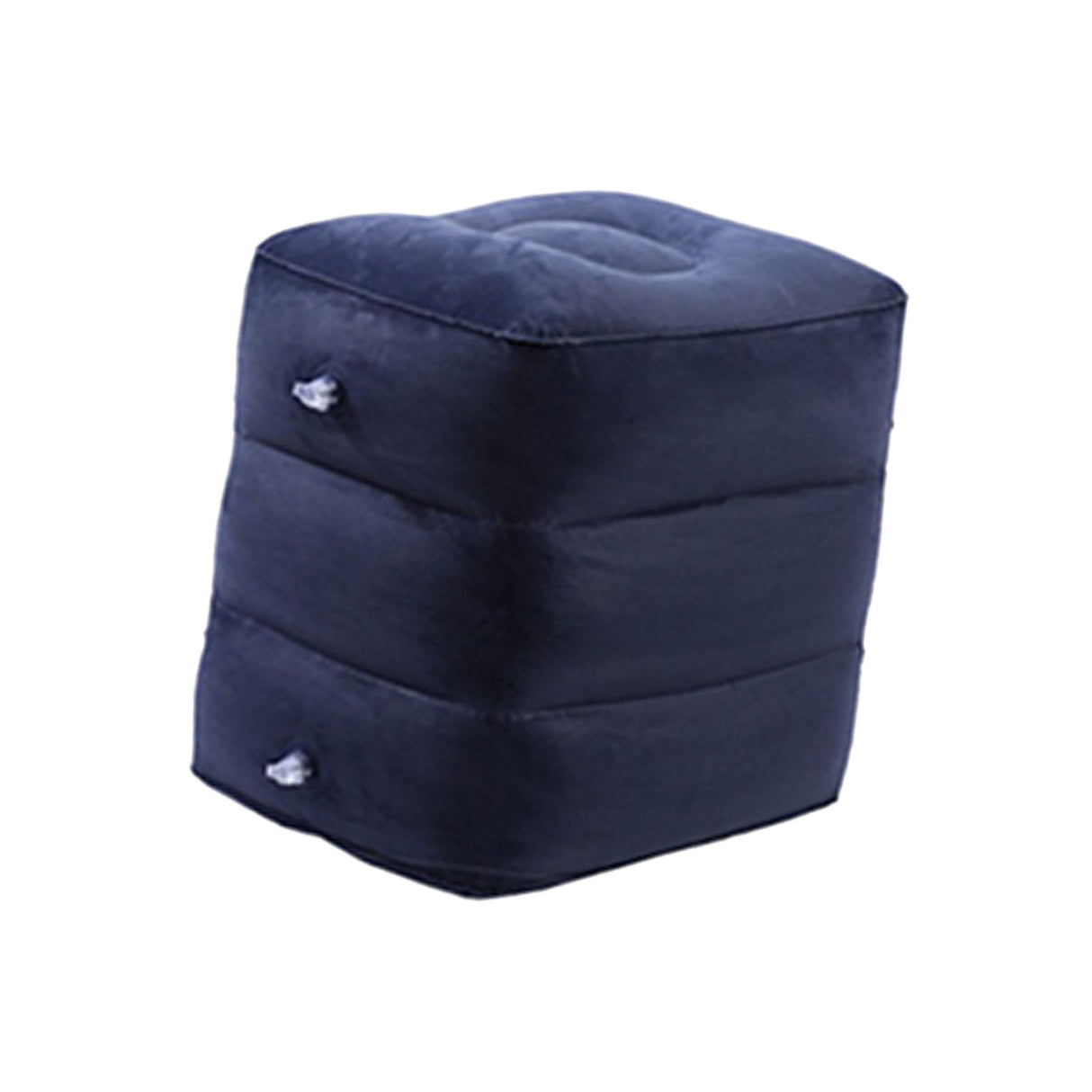 7pcs Inflatable Travel Foot Rest Pillow Height Adjustable 3 Layers Kids Airplane Bed for Airplane Car Bus Travel Navy Blue