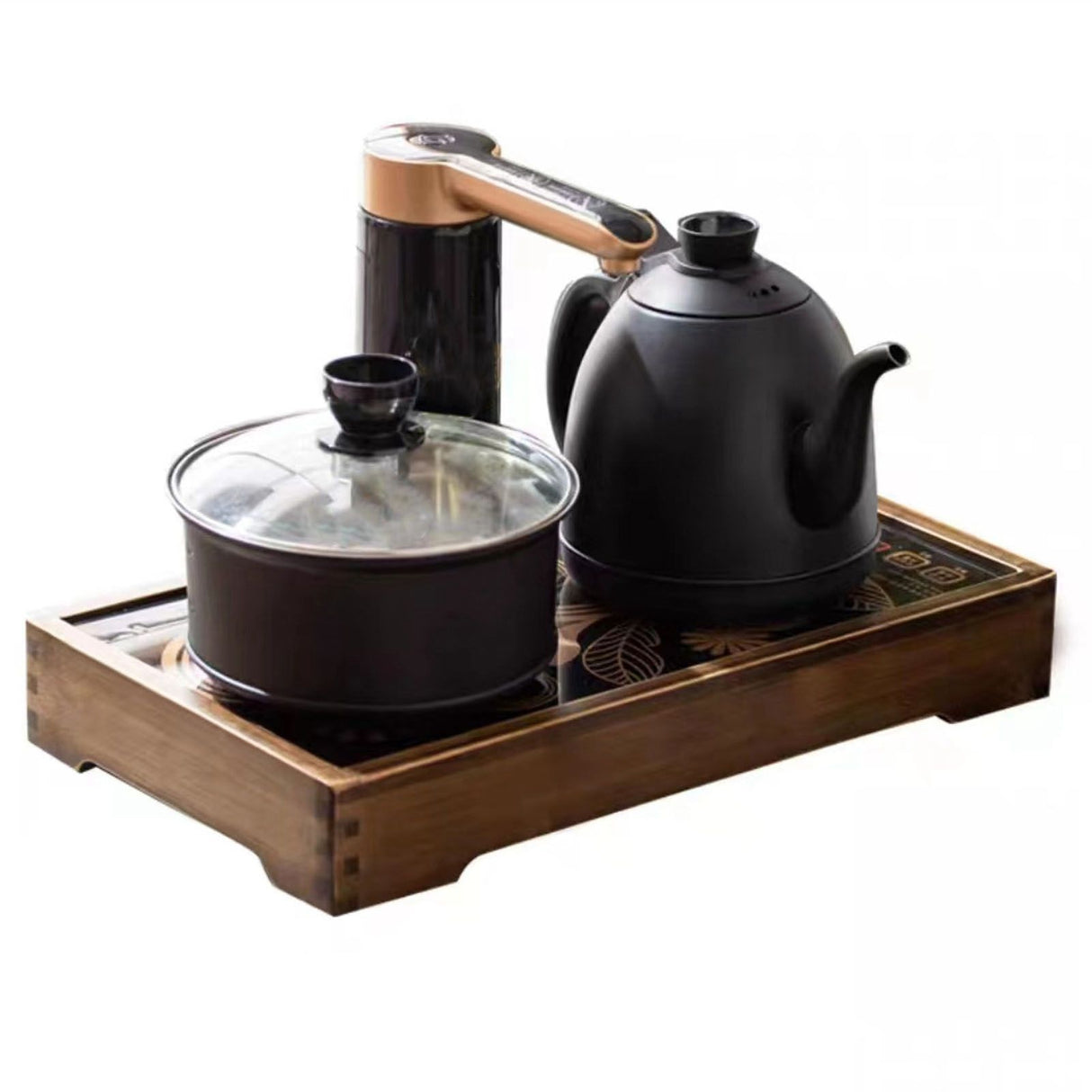 Induction Cooker Wood Frame Minimalist Stable Embedded Electric Tea Stove Base Frame for Tea Cooking Accessories