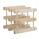 Wine Rack Wood Stackable Modular Wine Rack Wine Holder Free Standing For Kitchen Bar Countertop 6 Bottle