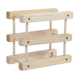 Wine Rack Wood Stackable Modular Wine Rack Wine Holder Free Standing For Kitchen Bar Countertop 6 Bottle - Top-Down View