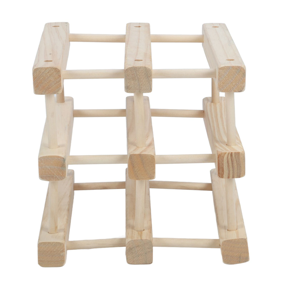 Wine Rack Wood Stackable Modular Wine Rack Wine Holder Free Standing For Kitchen Bar Countertop 6 Bottle