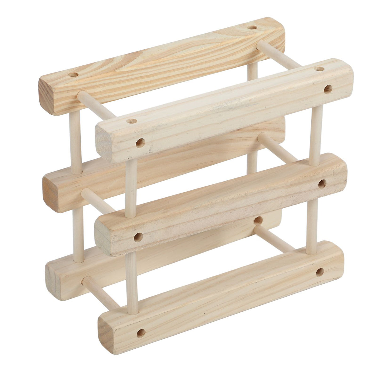 Wine Rack Wood Stackable Modular Wine Rack Wine Holder Free Standing For Kitchen Bar Countertop 6 Bottle