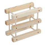 Wine Rack Wood Stackable Modular Wine Rack Wine Holder Free Standing For Kitchen Bar Countertop 6 Bottle