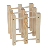Wine Rack Wood Stackable Modular Wine Rack Wine Holder Free Standing For Kitchen Bar Countertop 6 Bottle